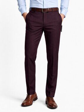 INC International Concepts Men's Wine Slim Fit Dress Pants -W36 L32 - NWT $69.50